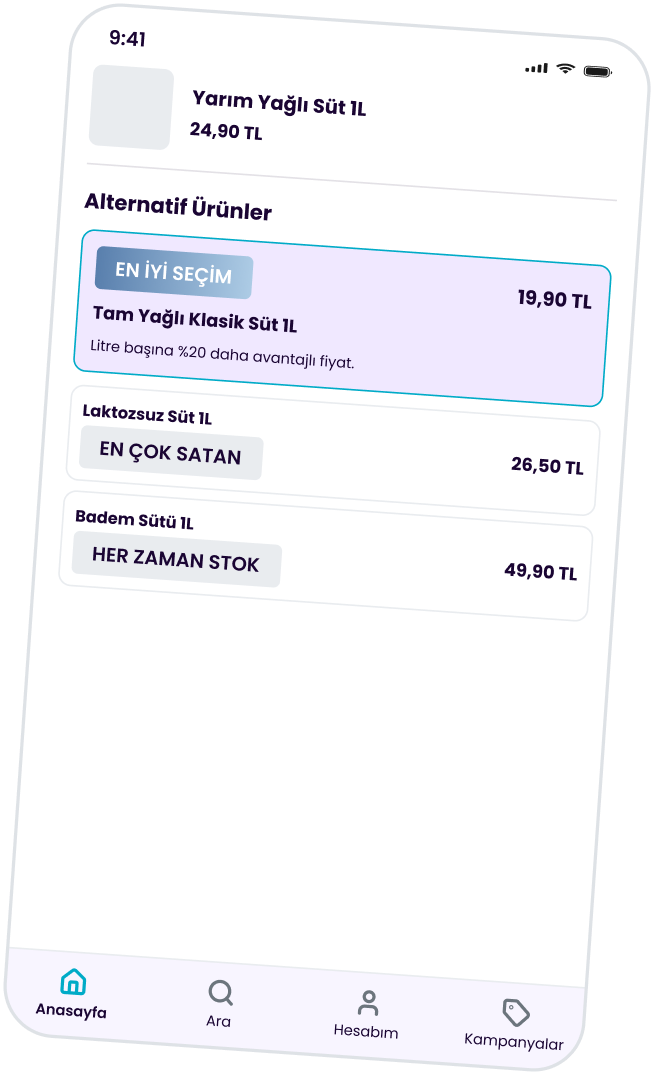 A-101 Kapıda app product listing